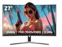 27 GAMEPOWER Vivid V60 27" Curved RGB SİYAH 240Hz 0.5ms Curved  VA Monitör 